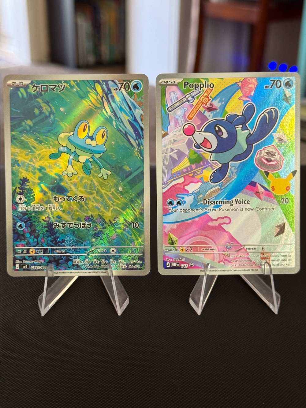 Pokemon Full Art Holos Froakie and Popplio NM